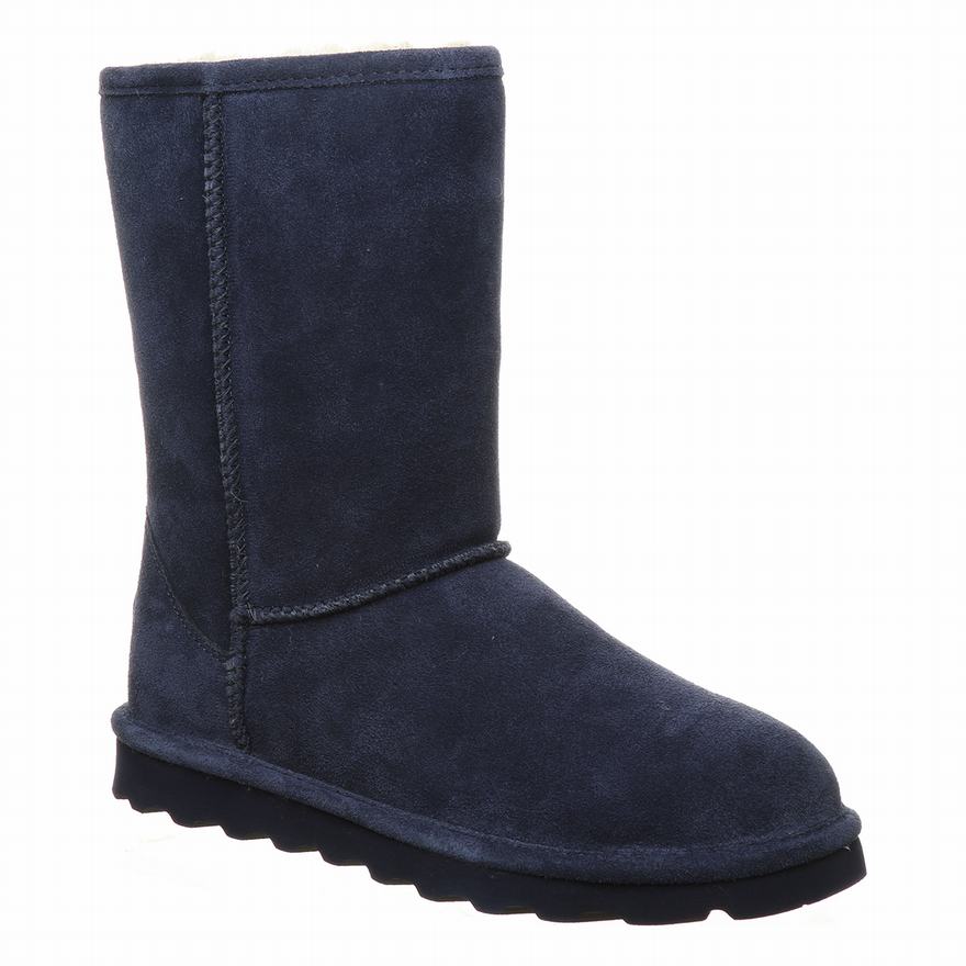 Bearpaw Elle Short Short Boots UK - Women's Boots Blue ||ULRAVD-538||